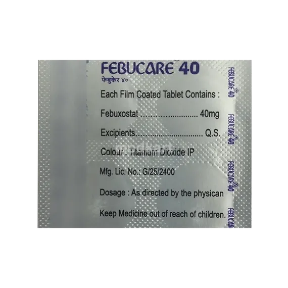 febucare 40mg tablet 10's